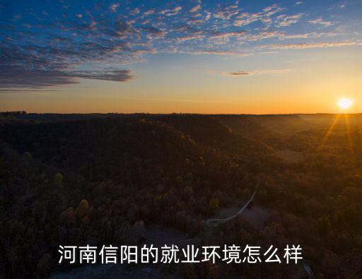 河南信陽的就業環境怎么樣