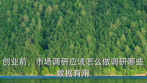 創業前，市場調研應該怎么做調研哪些數據有用