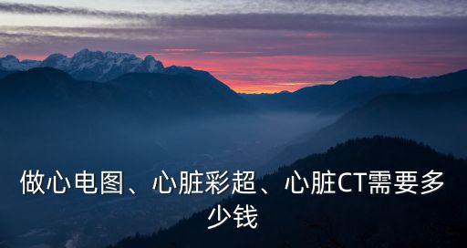 濮陽心臟彩超需要多少錢,心臟CT需要多少錢