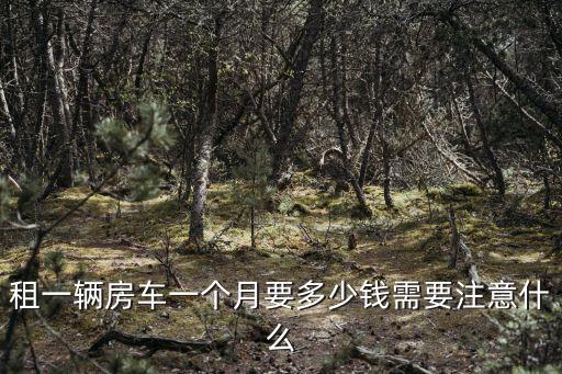 租一輛房車一個月要多少錢需要注意什么