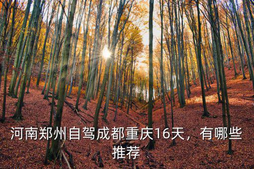 河南鄭州自駕成都重慶16天，有哪些推薦
