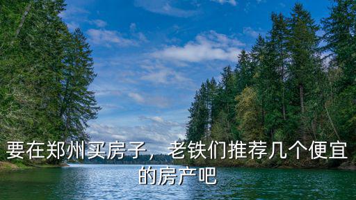 要在鄭州買房子，老鐵們推薦幾個便宜的房產(chǎn)吧