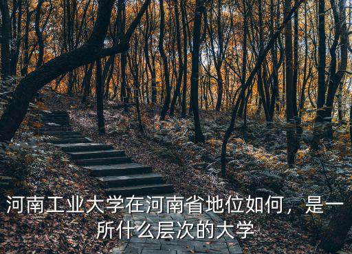 河南工業大學在河南省地位如何，是一所什么層次的大學