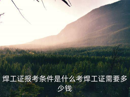 焦作焊工證快速考證多少錢,考焊工證需要多少錢