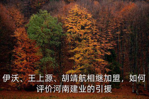 伊沃、王上源、胡靖航相繼加盟，如何評價河南建業的引援