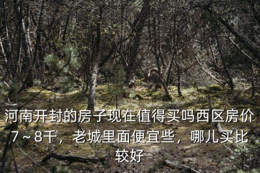 河南開封的房子現(xiàn)在值得買嗎西區(qū)房價7～8千，老城里面便宜些，哪兒買比較好