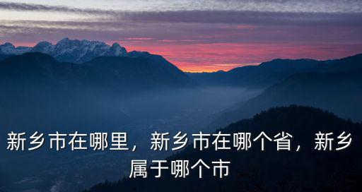 新鄉(xiāng)市證監(jiān)會(huì)在哪里,新鄉(xiāng)市在哪里