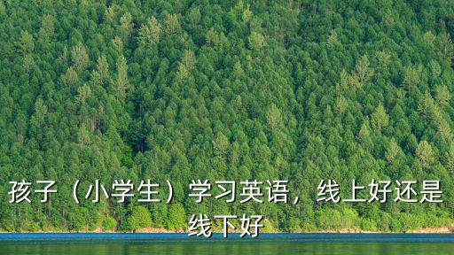 孩子（小學生）學習英語，線上好還是線下好