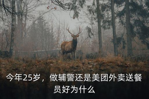 今年25歲，做輔警還是美團外賣送餐員好為什么