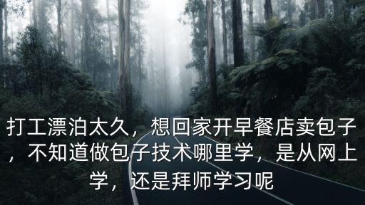 打工漂泊太久，想回家開早餐店賣包子，不知道做包子技術哪里學，是從網上學，還是拜師學習呢