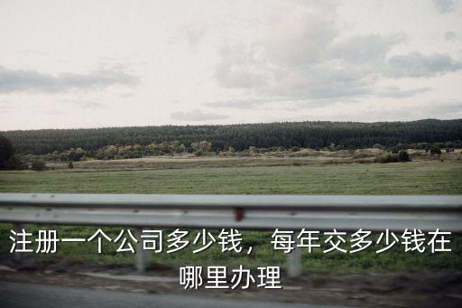 注冊一個公司多少錢，每年交多少錢在哪里辦理
