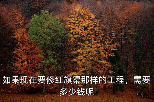 如果現(xiàn)在要修紅旗渠那樣的工程，需要多少錢呢