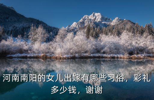 河南南陽的女兒出嫁有哪些習俗，彩禮多少錢，謝謝