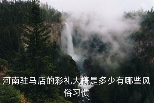 河南駐馬店的彩禮大概是多少有哪些風俗習慣