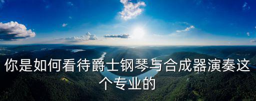 你是如何看待爵士鋼琴與合成器演奏這個專業(yè)的