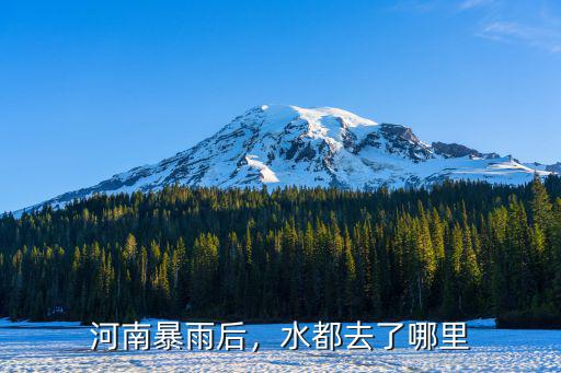 河南暴雨后，水都去了哪里