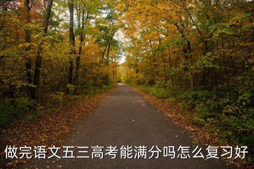 做完語文五三高考能滿分嗎怎么復(fù)習(xí)好