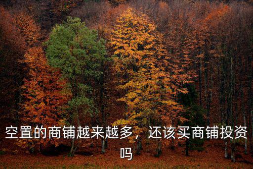空置的商鋪越來越多，還該買商鋪投資嗎
