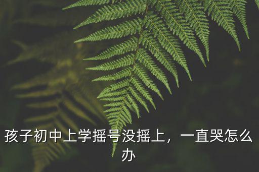 孩子初中上學搖號沒搖上，一直哭怎么辦