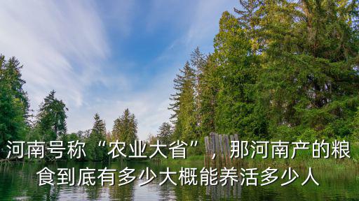 河南號(hào)稱“農(nóng)業(yè)大省”，那河南產(chǎn)的糧食到底有多少大概能養(yǎng)活多少人