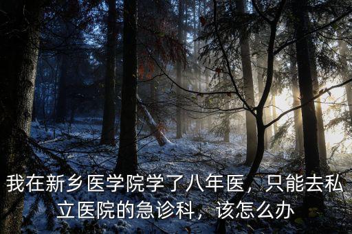 我在新鄉(xiāng)醫(yī)學院學了八年醫(yī)，只能去私立醫(yī)院的急診科，該怎么辦