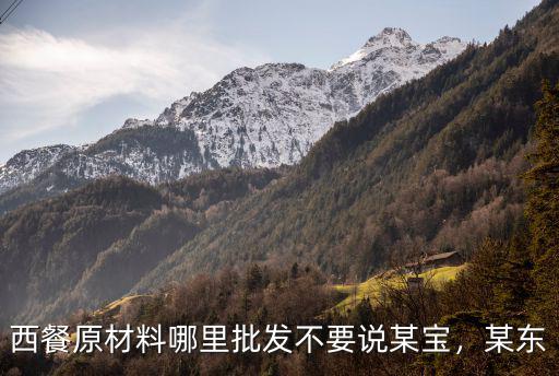 西餐原材料哪里批發不要說某寶，某東