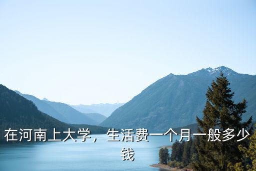 在河南上大學，生活費一個月一般多少錢