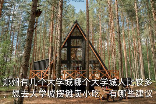 鄭州有幾個大學城哪個大學城人比較多，想去大學城擺攤賣小吃，有哪些建議