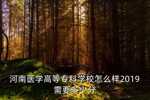 河南醫學高等專科學校怎么樣2019需要多少分