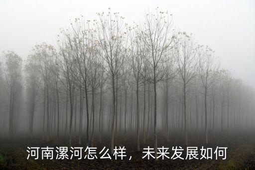 河南漯河怎么樣，未來發展如何