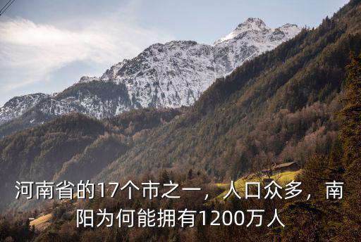 南陽有存款1000萬的有多少,河南省的17個(gè)市之一