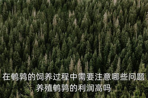 在鵪鶉的飼養(yǎng)過(guò)程中需要注意哪些問(wèn)題養(yǎng)殖鵪鶉的利潤(rùn)高嗎