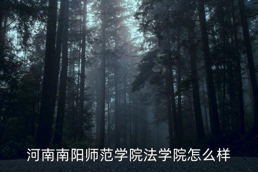 河南南陽師范學(xué)院法學(xué)院怎么樣