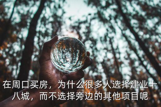 在周口買房，為什么很多人選擇建業(yè)十八城，而不選擇旁邊的其他項目呢
