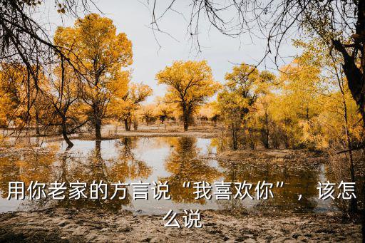 用你老家的方言說“我喜歡你”，該怎么說