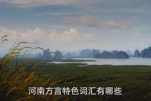 河南方言特色詞匯有哪些