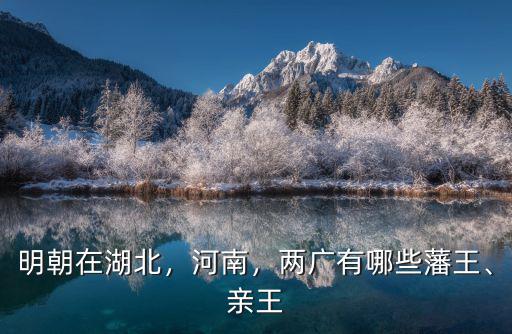 明朝在湖北，河南，兩廣有哪些藩王、親王