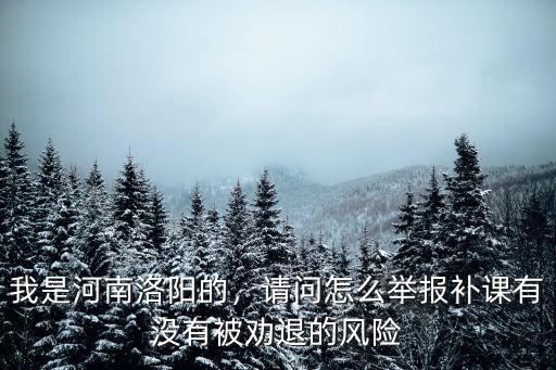 我是河南洛陽的，請問怎么舉報補課有沒有被勸退的風險