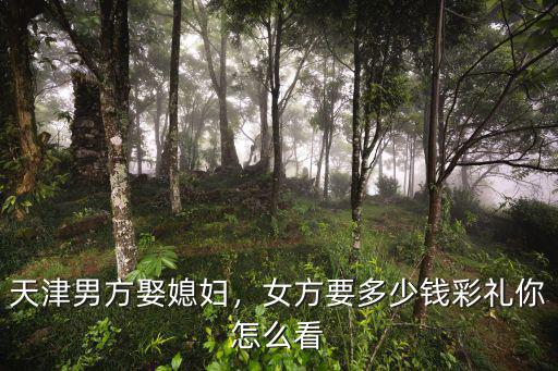 天津男方娶媳婦，女方要多少錢彩禮你怎么看