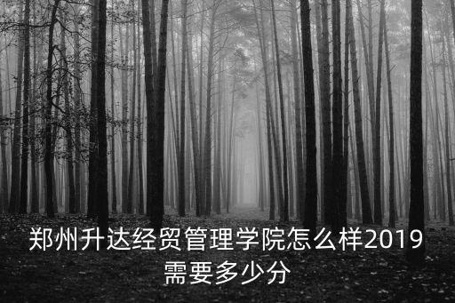 鄭州升達(dá)經(jīng)貿(mào)管理學(xué)院怎么樣2019需要多少分