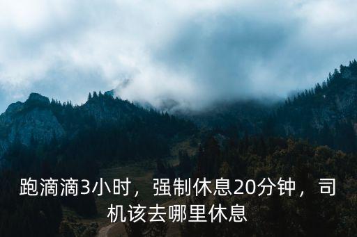 三門峽跑滴滴去哪里,司機(jī)該去哪里休息