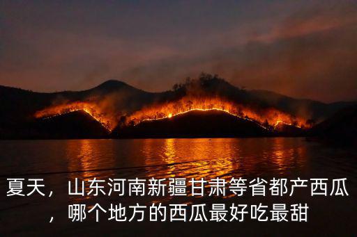 夏天，山東河南新疆甘肅等省都產(chǎn)西瓜，哪個(gè)地方的西瓜最好吃最甜