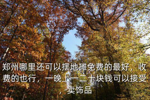 鄭州哪里還可以擺地攤免費的最好，收費的也行，一晚上一二十塊錢可以接受，賣飾品