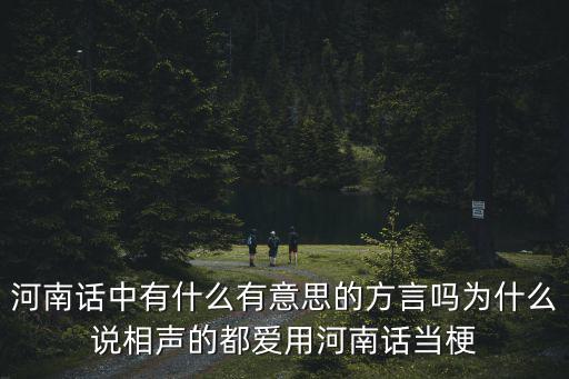 河南話中有什么有意思的方言嗎為什么說相聲的都愛用河南話當(dāng)梗