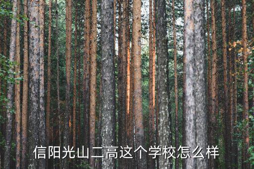 信陽光山二高這個學校怎么樣