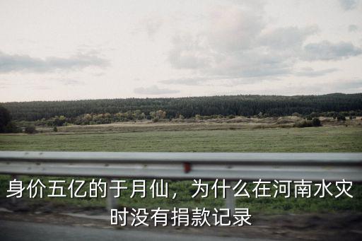 身價(jià)五億的于月仙，為什么在河南水災(zāi)時(shí)沒有捐款記錄