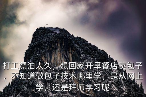 打工漂泊太久，想回家開早餐店賣包子，不知道做包子技術哪里學，是從網上學，還是拜師學習呢