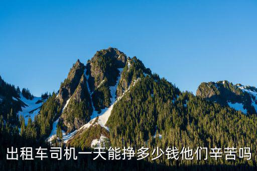 出租車司機一天能掙多少錢他們辛苦嗎