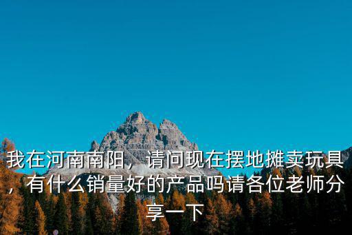 我在河南南陽，請問現在擺地攤賣玩具，有什么銷量好的產品嗎請各位老師分享一下