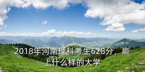 2018年河南理科考生628分，能上什么樣的大學